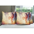 thumbnail image 6 of Ambesonne Modern Throw Pillow Cover 4 Pack, Man on Bike Sun, 20", Multicolor, 6 of 7