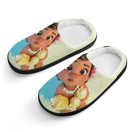 

Baby Moana Fluffy House Cotton Slippers Memory Foam Suede Slippers Furry Slip Shoes Indoor Outdoor for Kids Boys Girls