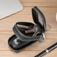 thumbnail image 5 of Bolso para llaves con cremallera y control remoto de coche de doble capa para hombre y mujer con ventana de espejo, bolso universal para llaves de coche, 5 of 5