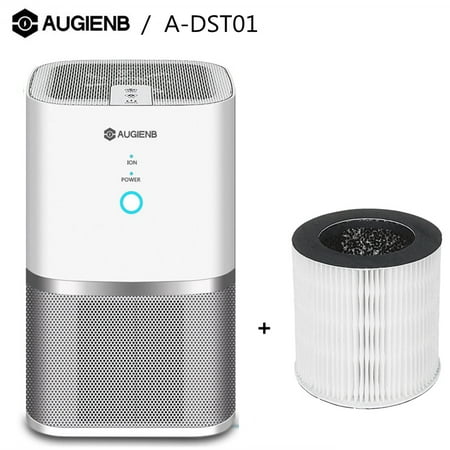 AUGIENB Air Purifiers with 3in1 True HEPA Filter, 2 Speeds Touch Control and Quiet Operation for Allergies and Asthma,Captures Allergens, Smoke, Odors, Mold, Dust, Germs, (Best Air Purifier For Odor Control)