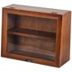 thumbnail image 3 of Caja de almacenamiento de tazas de escritorio, vitrina de vidrio para juegos de té, estante de almacenamiento de cosméticos, lápiz labial a prueba de polvo, de madera con tapa, 3 of 5