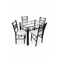 thumbnail image 1 of Juego De Comedor Moderno De 4 Sillas Mesa De Vidrio Templado, 1 of 11