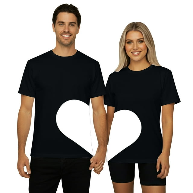 T-Shirts pour Femmes Classification des Produits / Imprimé Titre de Produit Col Rond T-Shirt Blouse Douce Décontractée pour Usage Quotidien et Tenues Assorties pour Couple