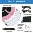 thumbnail image 7 of Hishine 43" 700LBS Saucer Tree Swing for Kids, Waterproof Flying Saucer Swing with A Swivel, Hanging Straps, Adjustable Ropes, Round Mat Spinner Swing for indoor/playground swing set,Pink, 7 of 7