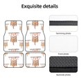 thumbnail image 4 of LAKIMCT Love Sloth Car Mats, Neoprene Front Rear Floor Mats for Cars, Waterproof Anti-Slip Car Floor Mats Full Set, Universal(4 Pcs), 4 of 6