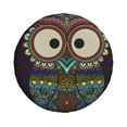 thumbnail image 2 of Easygdp Boho Owl Wheel Sun Guard, Spare Tire Cover,Universal Trailer Suv Truck Camper Travel,Easy To Install And Remove -17 Inch, 2 of 9