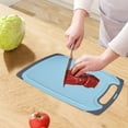 thumbnail image 2 of CASAFUN Durable Plastic Cutting Boards for Kitchen Large Cutting Board for Meat Dishwasher Safe Reversible Double Sided Chopping Boards withGrinding Area and Easy Grip Handle for Cooking, 2 of 7