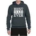 thumbnail image 2 of Wild Bobby, Best Dad Ever Daddy Husband, Father's Day, Unisex Men Graphic Hoodie Sweatshirt, Charcoal, 3XL, 2 of 3