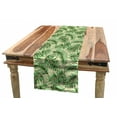 thumbnail image 1 of Exotic Table Runner, Print of Jungle Foliage Luau Vibes, Dining Room Kitchen Rectangular Runner, 3 Sizes, by Ambesonne, 1 of 2