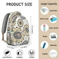 thumbnail image 6 of Ethnic Vintage Boho Backpack - Tribal Design & Durable Oxford Material | Spacious 17" Laptop Sleeve, Water-Resistant Daypack for School & Travel, 6 of 6