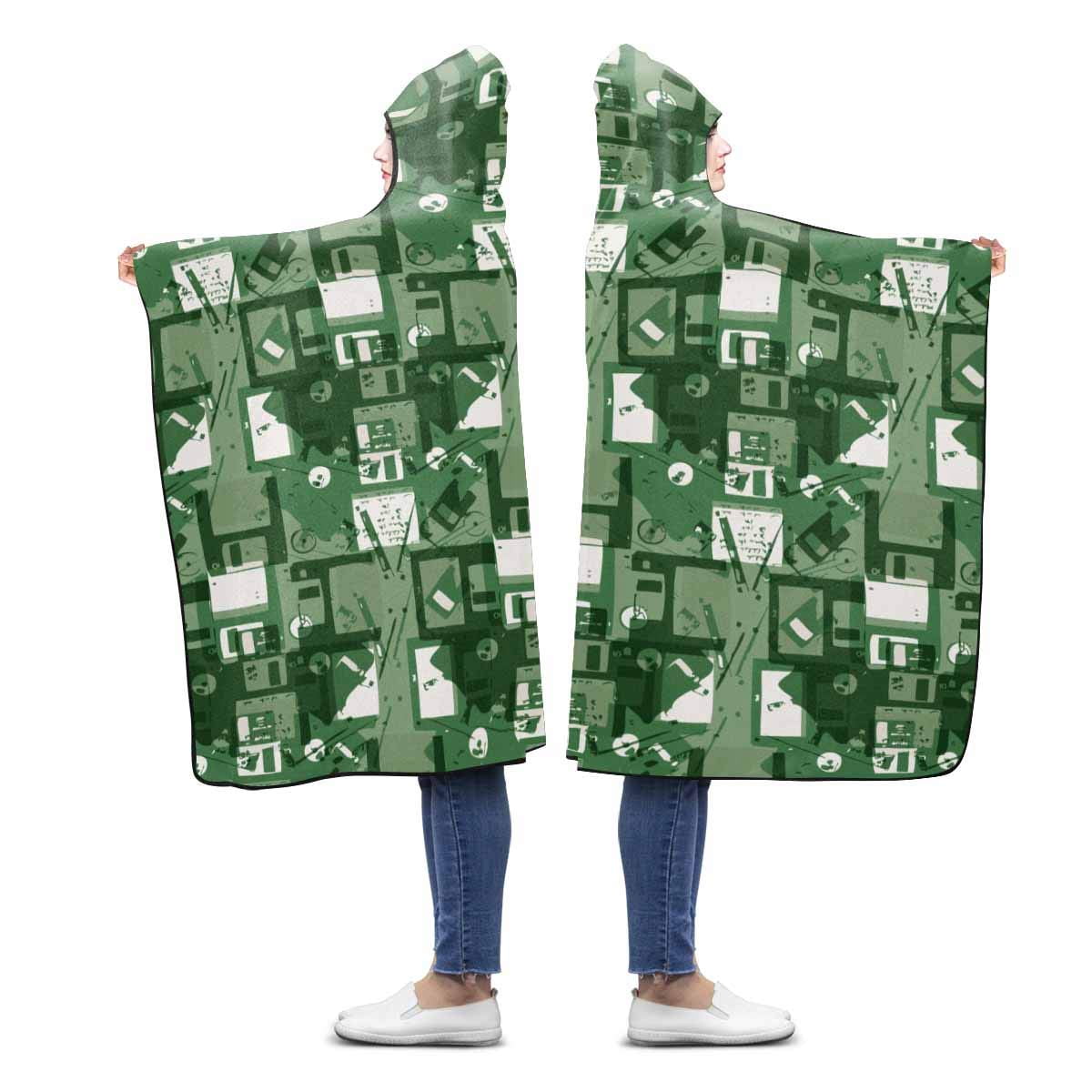 HATIART Geometric Pattern Hooded Blanket 56x80 inches Adults Girls Boys