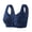 Dark Blue, variant on Jelly Bras For Women Front Closure Bra For Older Women No Underwire Full Coverage Bralette Soft Cotton Yellow 38-50