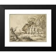 thumbnail image 2 of Tiberius Dominikus Wocher 18x14 Black Modern Framed Museum Art Print Titled - Landscape with Children in Oriental Costume (1773), 2 of 5