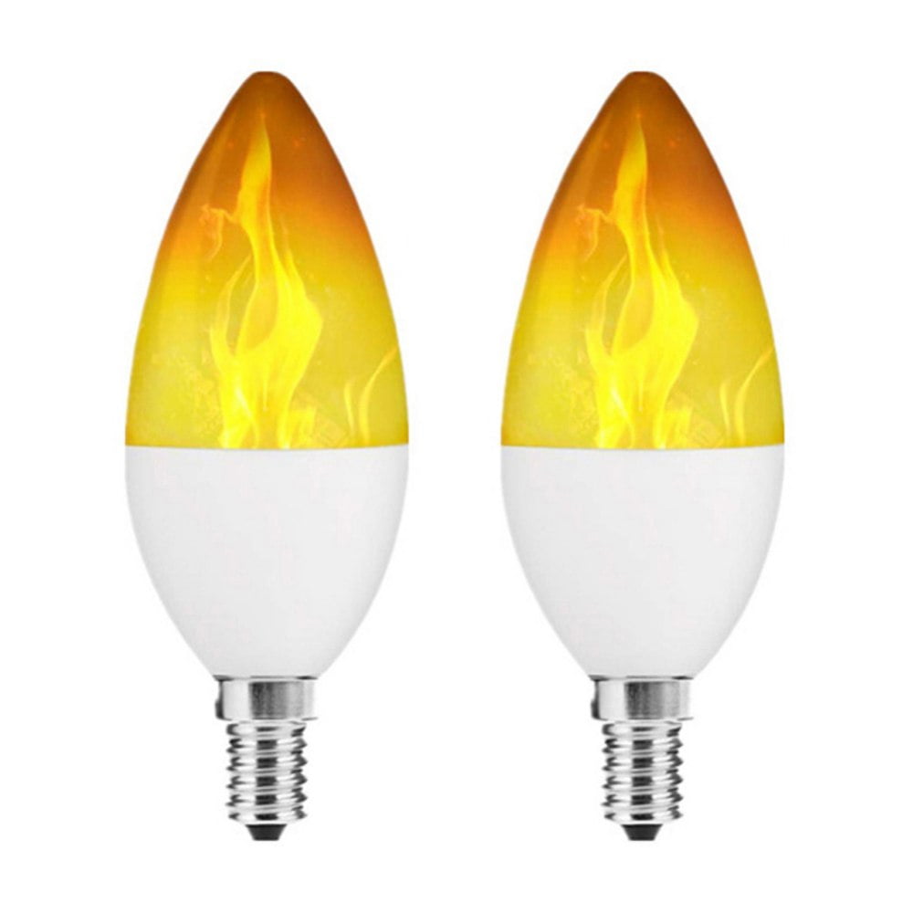 2 Pack Flame Effect Fire Light Bulb Flickering Flame Lamp Bulb for