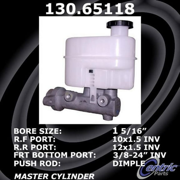Centric 130.65118 Premium Brake Master Cylinder Fits select: 2008 FORD ECONOLINE