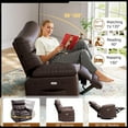 thumbnail image 4 of Hetoy 22" Seat– 360° Rocking Swivel Recliner Chair with Massage and Heat, Electric Recliner with Remote Control for Living Room, Bedroom, and Nursery,Coffee, 4 of 8