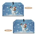 thumbnail image 3 of TSOVTHRID Christmas Hat Dog Print Microwave Oven Cover Protection Dustproof Toaster Oven Cover Protector Cardinal Snowflake Kitchen Machine Covers for Christmas Decor, 18.25"W x 14.5"D x 11"H, S, 3 of 7