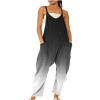 thumbnail image 1 of Pantalons pour Femmes Mode Été Décontracté Combinaison Sans Manches Marron TG, 1 of 5