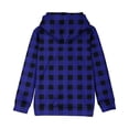 thumbnail image 6 of Odeerbi Kids Boys Girls Hoodies Plaid Pullover Hooded Sweatshirts Oversized Crewneck Hooded Sweatshirt Kids Fashion Long Sleeve Pullover Tops 4-14 Years Blue, 6 of 6