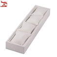 thumbnail image 5 of 4 Grids Watch Jewelry Display Tray With Soft Pillow Holder Bracelet Chain Earring Storage Tray Earring Ring Organizer Showcase white pu, 5 of 5