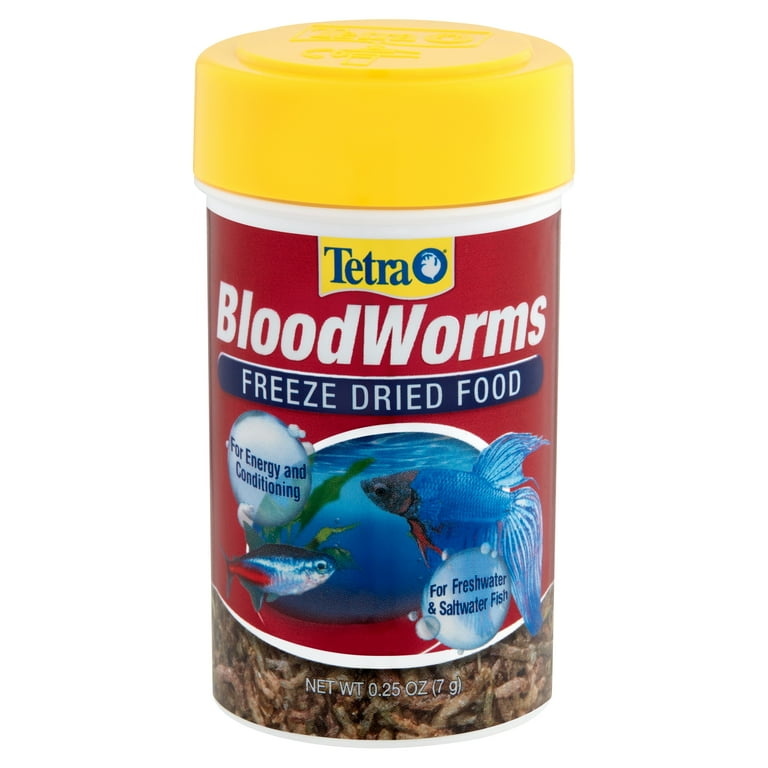 2 pack Tetra 046798783688 0.25 oz Tetra Bloodworms Freeze Dried Fish Food Walmart