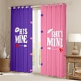 thumbnail image 2 of jejeloiu Happy Valentine'S Day Blackout Curtains Set of 2 (52x84 Each),Love Couple Window Curtains,Pink Purple Curtains and Drapes For Adults,Ultra Soft Home Decor, 2 of 6
