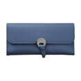 thumbnail image 3 of Cartera Larga para Mujer Salvador Tarjetero de Cuero Azul Oscuro, 3 of 9