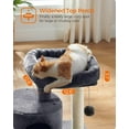thumbnail image 2 of 19.3" Cat Tree Cat Tower with Sisal-Covered Scratching Posts Cat Bed Cat Condo for Indoor Cats, 2 of 7