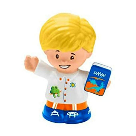 Replacement Figure for Fisher-Price Little People Friendly School Playset - GCK46 ~ Blonde Boy Eddie Carrying School Book