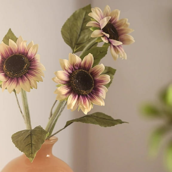 One-Head Artificial Sunflower Stem 19.7" Tall