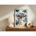 thumbnail image 2 of Snowy Mountain Shrine Japanese Torii Gate Winter Landscape Art Print Japanese Scenery Poster Asian Nature Decor Fuji Mountain Poster Snow - Poster Unframed, 2 of 3