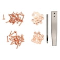 thumbnail image 4 of Copper Rivets Burrs Kit, Hand Made Corrosion Resistance Rust Proof Studs Copper Rivets With Setters  For Clothing Style A,Style C, 4 of 8