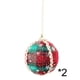 thumbnail image 2 of Adornos navideños, adornos envueltos en tela, bolas decorativas de cuadros con cuerda colgante, 6 cm para árbol navideño, celebración navideña, 2 of 6