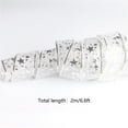 thumbnail image 2 of Honeeladyy 6.6FT Christmas Shining Ribbon Lights LED Lights, Christmas Tree Decor, Battery Powered DIY Lace Bows Strings Lights Decoration for Xmas Weddings New Year Holiday, 2 of 4