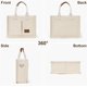 thumbnail image 3 of LHSHID Canvas Tote Bag with Multi Pockets Everything Tote for Women Church Bag Mommy Diapper Bag with Compartments, 3 of 6