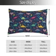 thumbnail image 2 of Honeii Dinosaur Flowers Print Pillow Cases,Plush Throw Pillow Covers,Decorative Pillowcase for Sofa, Couch, Living Room-20"x30", 2 of 6