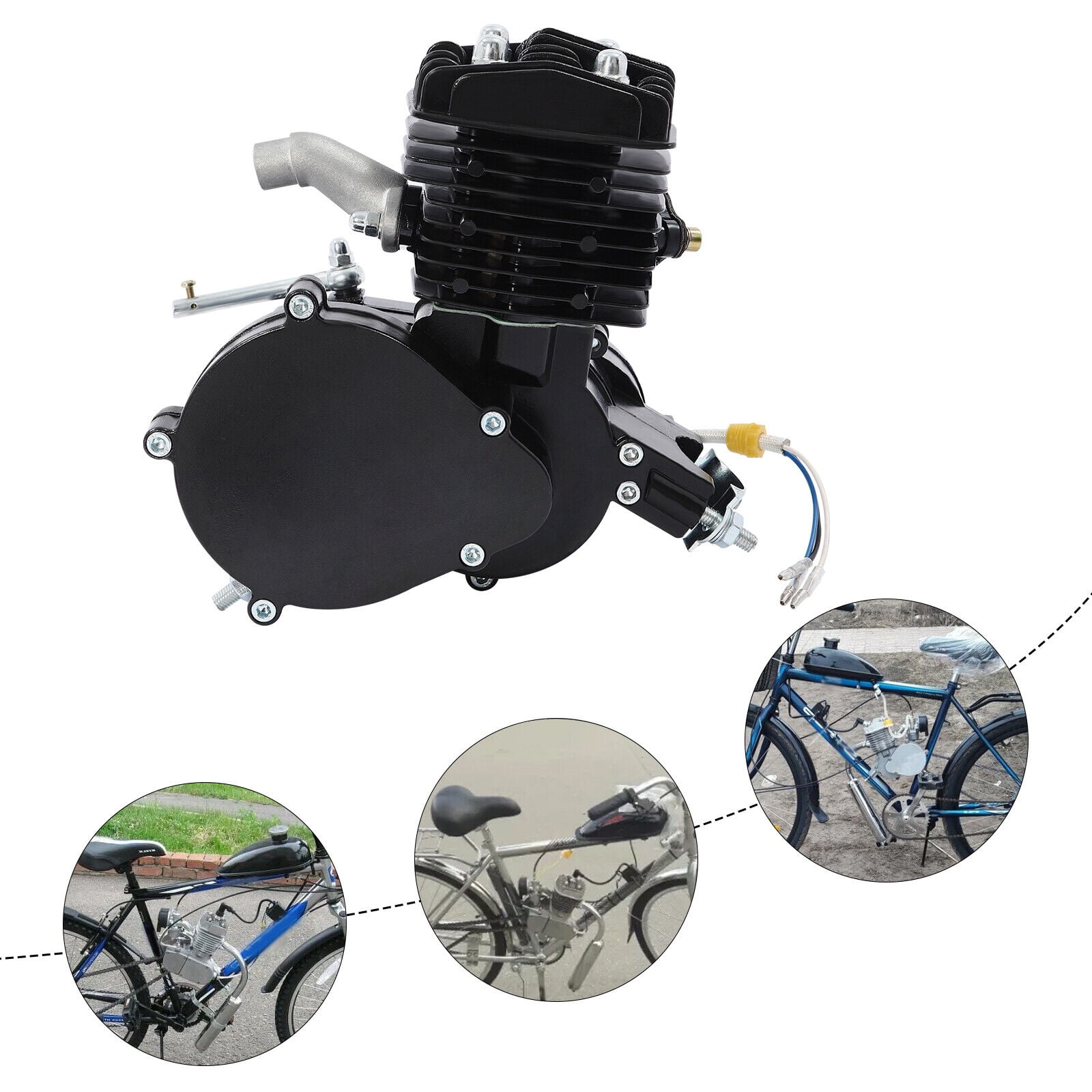 80cc 2-Stroke Bicycle Motor Engine Kit, High-Speed Conversion for Bikes, Complete Accessories, Fuel-Efficient, Easy Installation, for 26-inch+ Bicycles