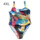 thumbnail image 4 of Greeniant Traje de baño de sin mangas con espalda abierta y estampado de graffiti para mujer Traje de baño Vistoso 4XL Greeniant OD001445-08, 4 of 6