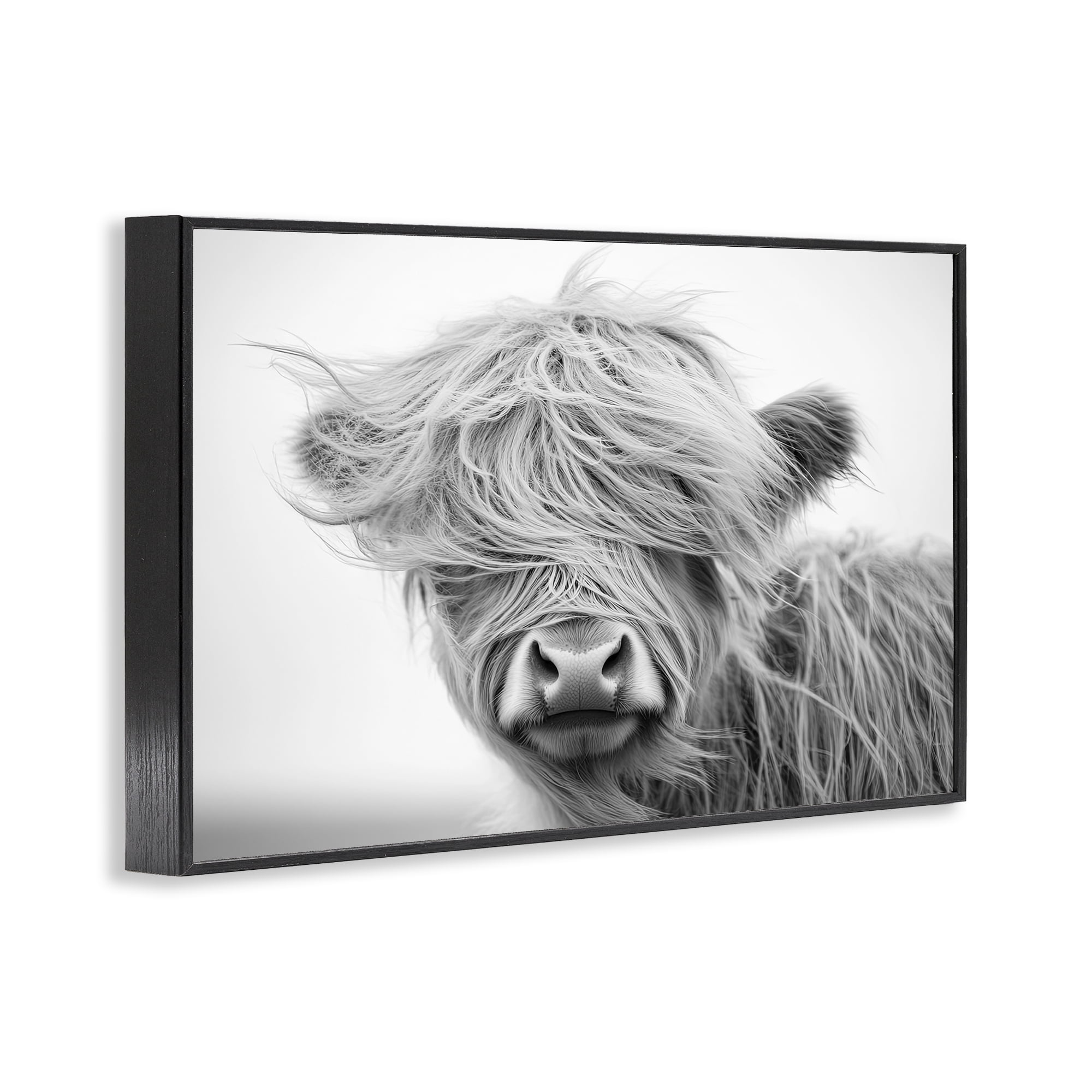 Stupell Industries Easy Breezy Cattle Black Framed Giclee Art, design by Tina LeCour