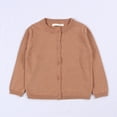 thumbnail image 3 of HWJAD Cotton Basic Long Sleeve Cardigan Sweater for 1-7Y Kids Girl Boy Uniform Button Knit Coat, 3 of 6