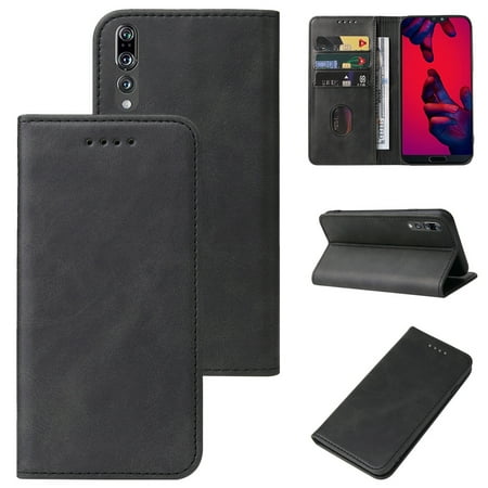 For Huawei P20 Magnetic Closure Leather Phone Case