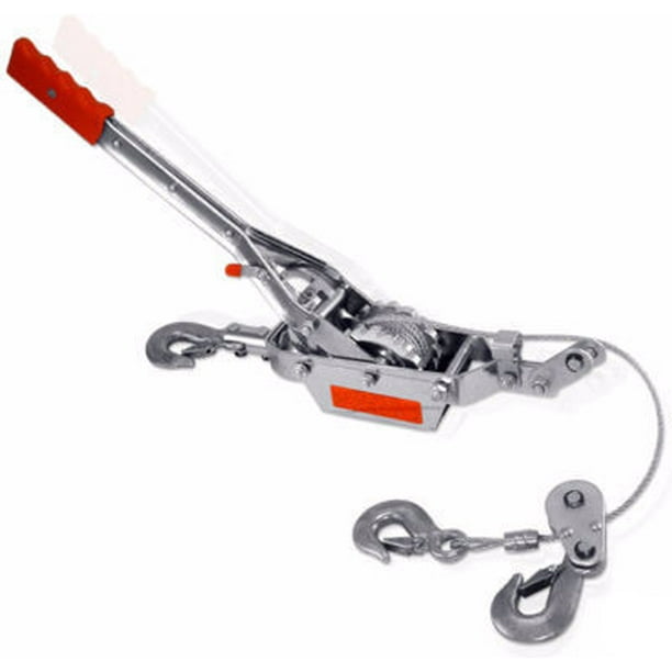 2 Ton 3 Hook Comealong Winch Hoist Hand Power Puller Cable Come Along