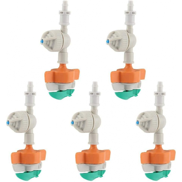 5pcs Rotary Sprinkler With Hanging Watering Can Sprayer Garden Watering Micro Drip Irrigation Dripper Fitting