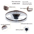 thumbnail image 3 of 20 Inch Modern Acrylic Ceiling Fan Light With Remote Control 3 Color Temperatures and 3 Light Colors Ceiling Fans, 3 of 7