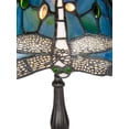 thumbnail image 5 of Dale Tiffany 1-Light Metal & Art Glass Table Lamp in Bronze and Blue, 5 of 10