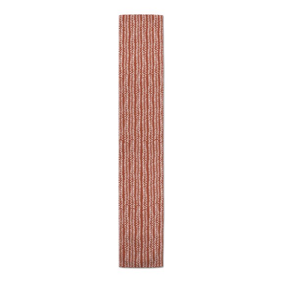 Creative Products Modern Herringbone Rust 16x72 Poly Twill Table Runner