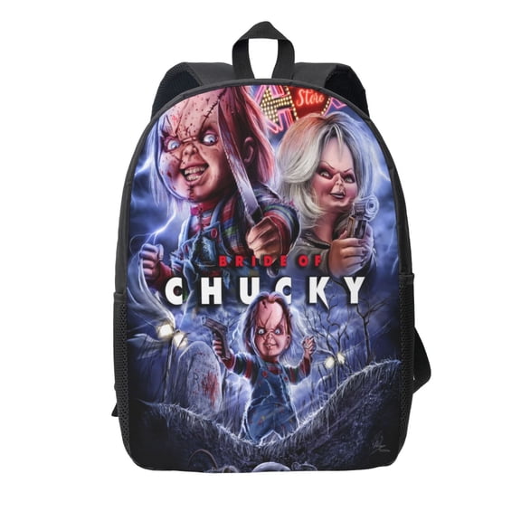 Anime Bride Of Chucky Backpack Unisex Bookbag Rucksack Printing Shoulder Bag Back To School Bag Travel Hiking Daypack
