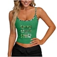 thumbnail image 5 of Momihoom Women's St. Patrick's Day Bow Graphic Cami Top, Spaghetti Strap Sleeveless Tank, 5 of 6