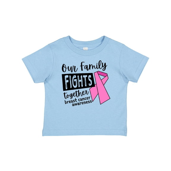 Inktastic Our Family Fights Together Breast Cancer Awareness Boys or Girls Baby T-Shirt