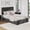 Gray, variant on Kicctian Queen Upholstered Platform Bed Frame with 4 Storage Drawers, Adjustable Headboard, Wood Slats, No Box Spring Needed, Easy Assembly,Black